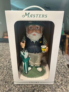 Masters Green-and-White Golf Gnome Figurine